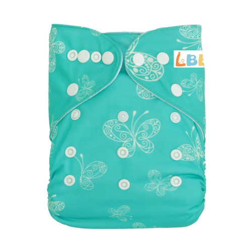 LBB(TM) Baby Resuable Washable Pocket Cloth Diaper,Butterflies - Click Image to Close