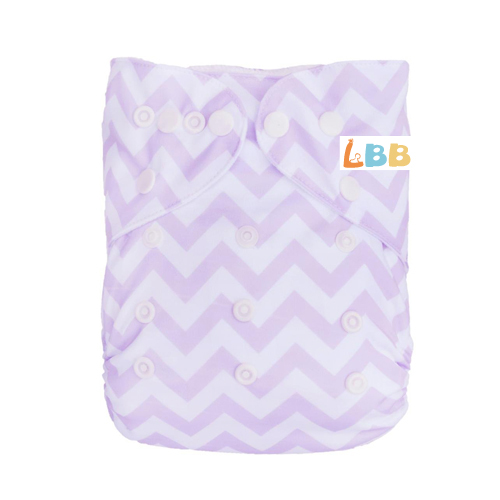 LBB(TM) Baby Resuable Washable Pocket Cloth Diaper,Purple Stripes - Click Image to Close