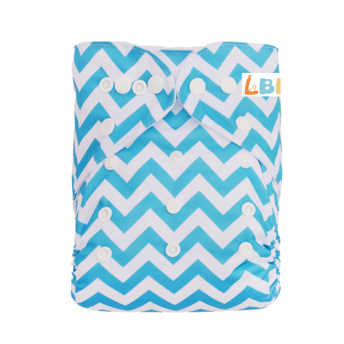 LBB(TM) Baby Resuable Washable Pocket Cloth Diaper,Blue Stripes - Click Image to Close