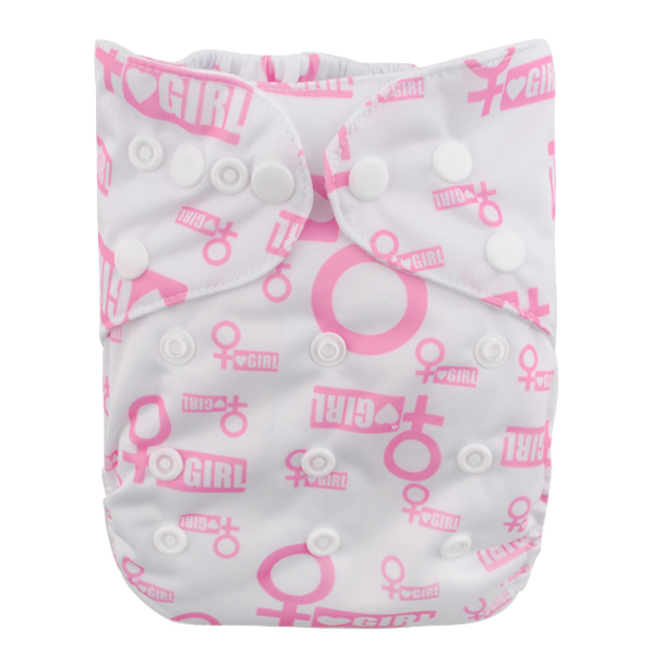 LBB(TM) Baby Resuable Washable Pocket Cloth Diaper,Girl Symbol